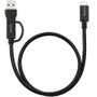 Nanocable Cable USB-C + USB-A a USB-C 3.2 Gen2 60W 4K 2m Negro
